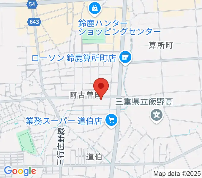 朝日楽器の地図