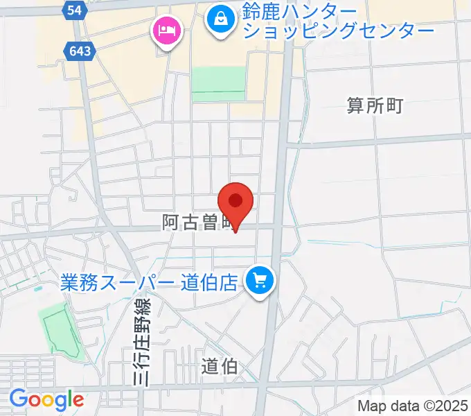 朝日楽器の地図