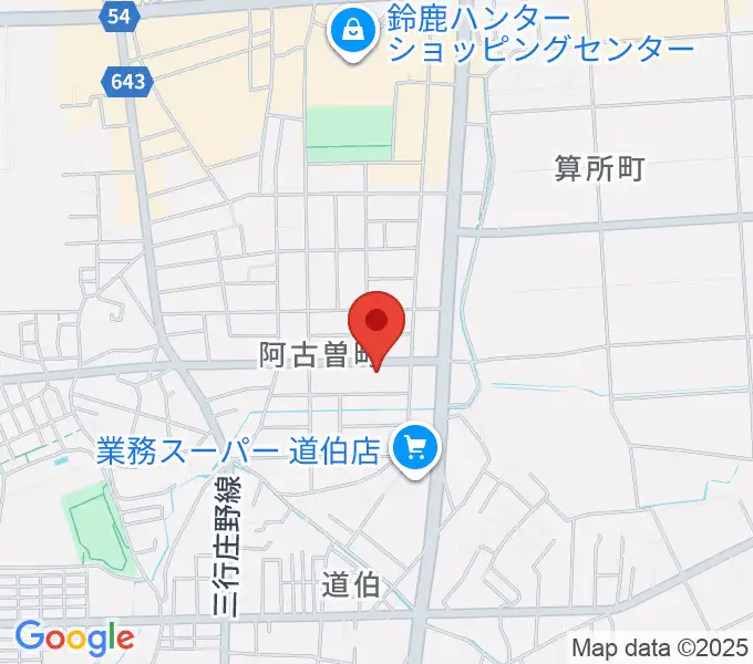 朝日楽器の地図
