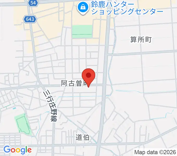朝日楽器の地図