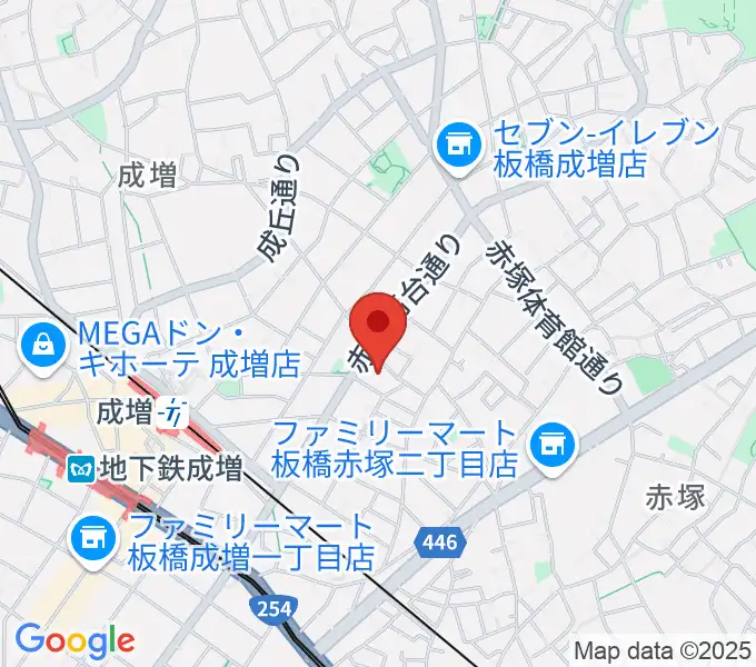 ギターライフ社の地図