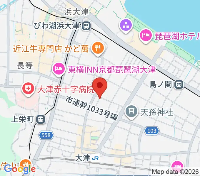 初音屋楽器の地図