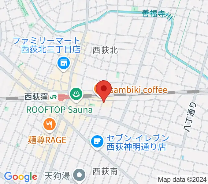 ギターショップG&Mの地図