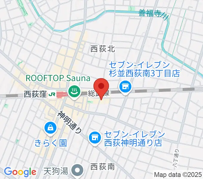 ギターショップG&Mの地図