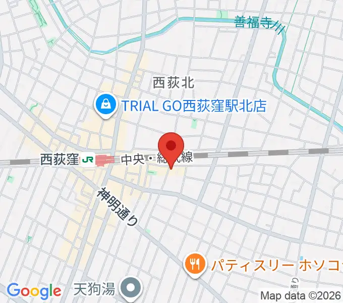 ギターショップG&Mの地図