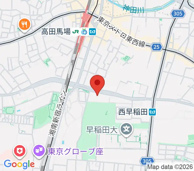 ハセカン ハセガワ管楽器工房の地図