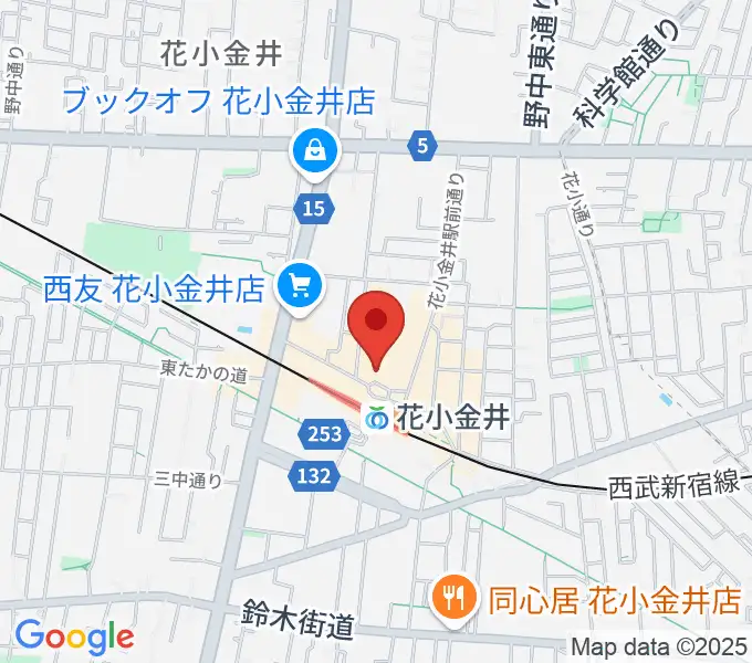 花小金井GUITAR REPAIRの地図