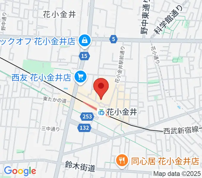 花小金井GUITAR REPAIRの地図