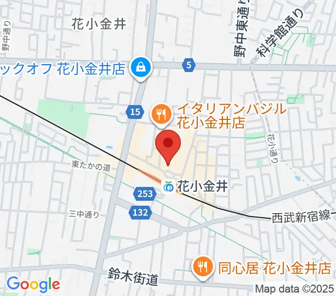 花小金井GUITAR REPAIRの地図