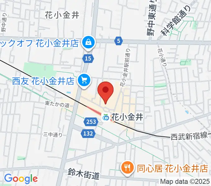 花小金井GUITAR REPAIRの地図