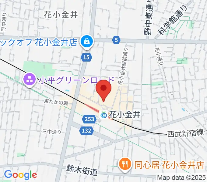 花小金井GUITAR REPAIRの地図