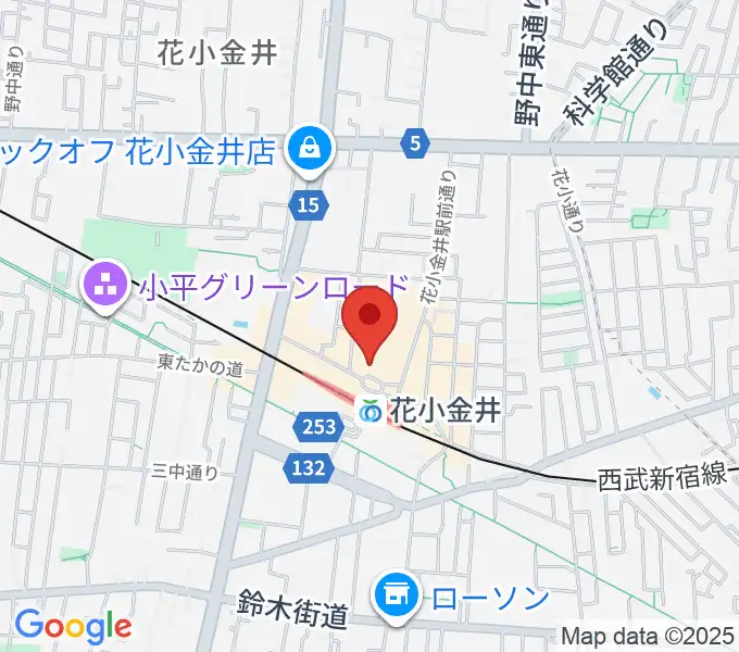 花小金井GUITAR REPAIRの地図