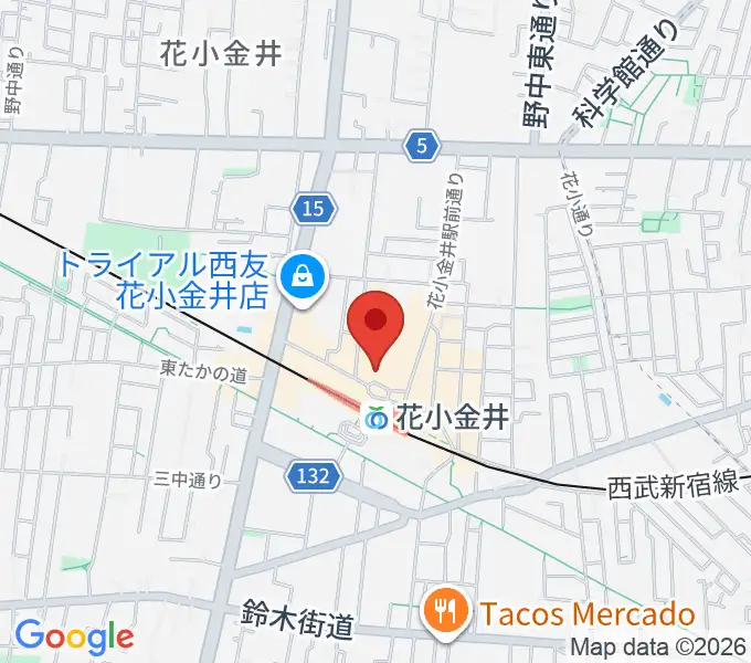 花小金井GUITAR REPAIRの地図