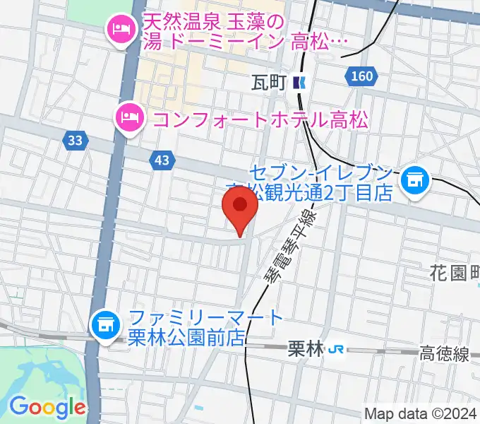 管楽器専門店ミュージカルヒロの地図