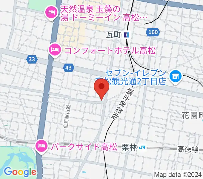 管楽器専門店ミュージカルヒロの地図