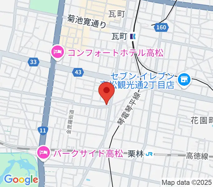 管楽器専門店ミュージカルヒロの地図