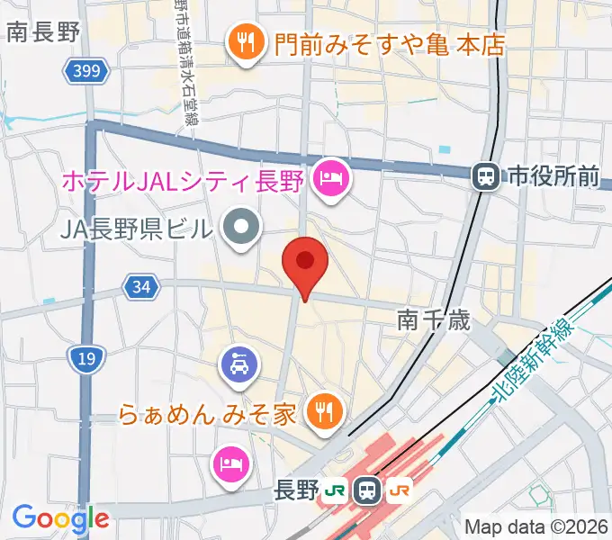 美鈴楽器本店の地図