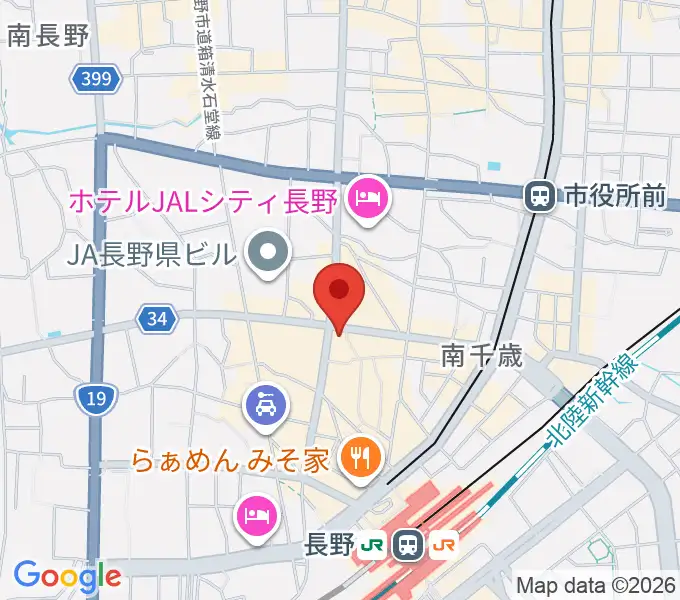 美鈴楽器本店の地図