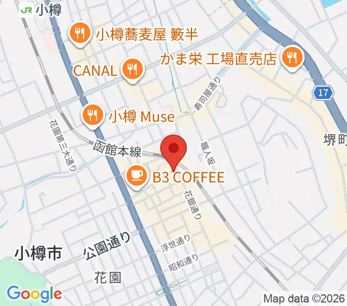 光栄堂楽器店の地図