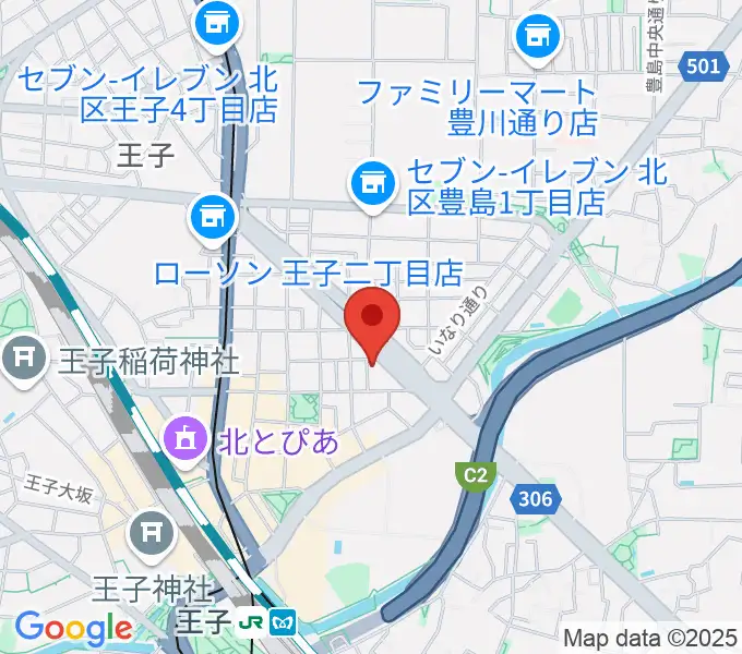 武蔵野楽器の地図