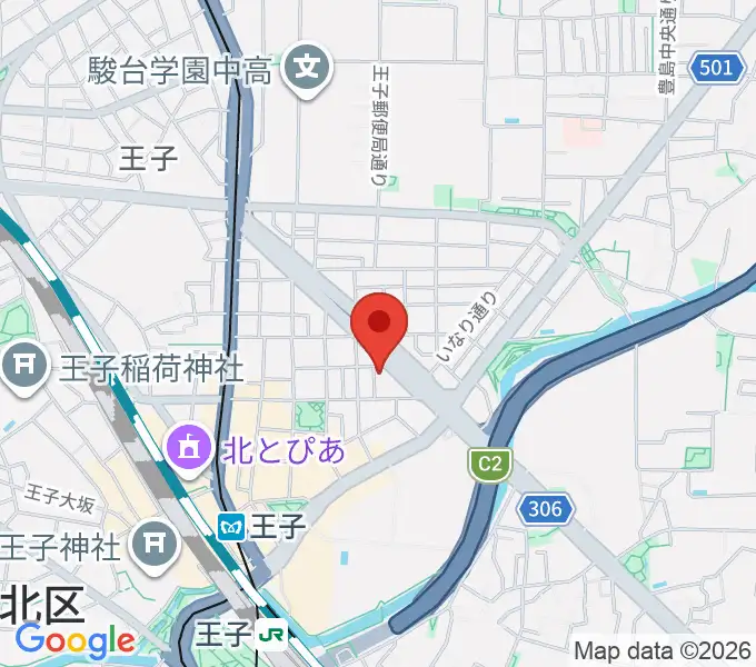 武蔵野楽器の地図