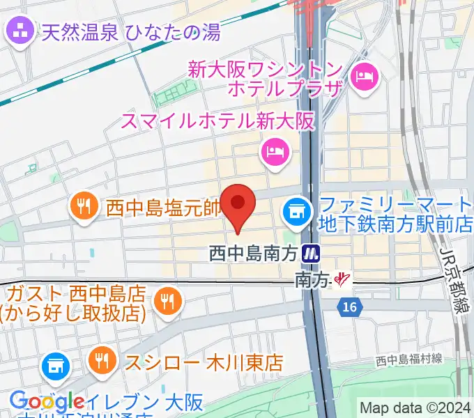 十三堂楽器の地図