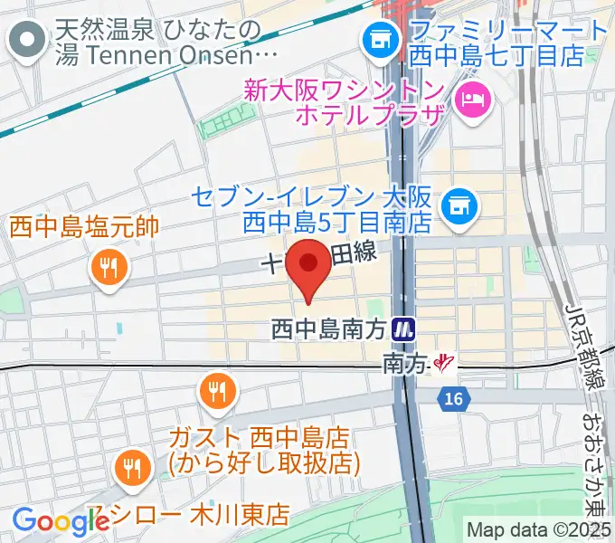 十三堂楽器の地図