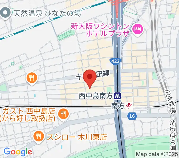 十三堂楽器の地図