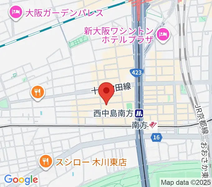 十三堂楽器の地図