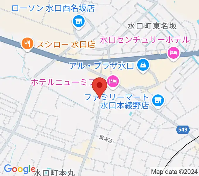 サンクス楽器の地図