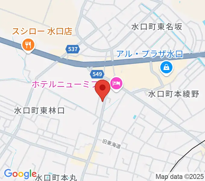 サンクス楽器の地図