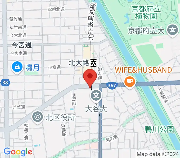 アメリカヤ楽器店の地図