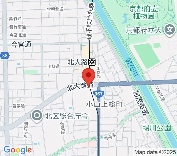アメリカヤ楽器店の地図