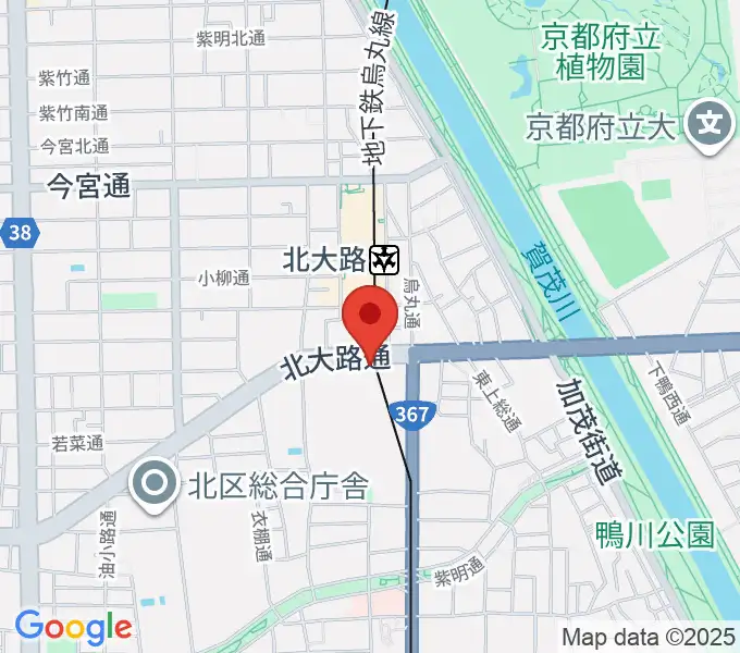 アメリカヤ楽器店の地図