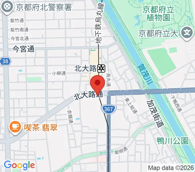 アメリカヤ楽器店の地図