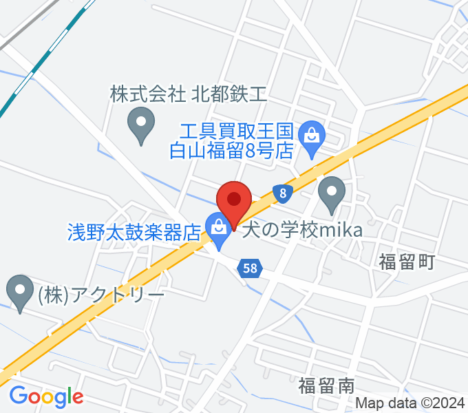 浅野太鼓楽器店の場所