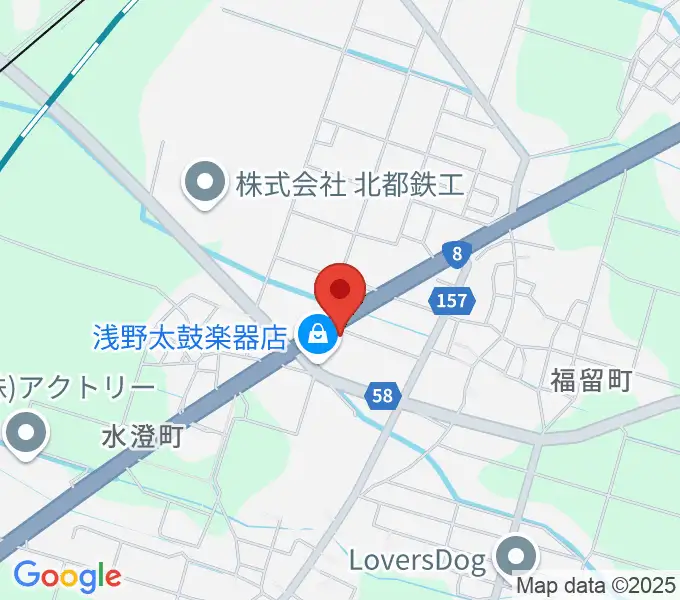 浅野太鼓楽器店の地図