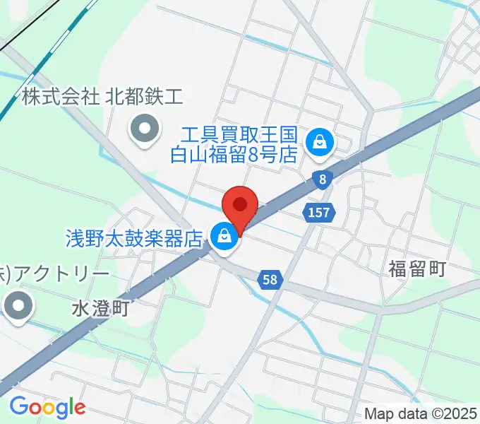 浅野太鼓楽器店の地図