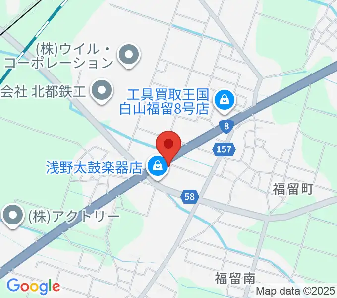 浅野太鼓楽器店の地図