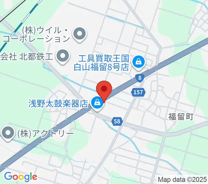 浅野太鼓楽器店の地図