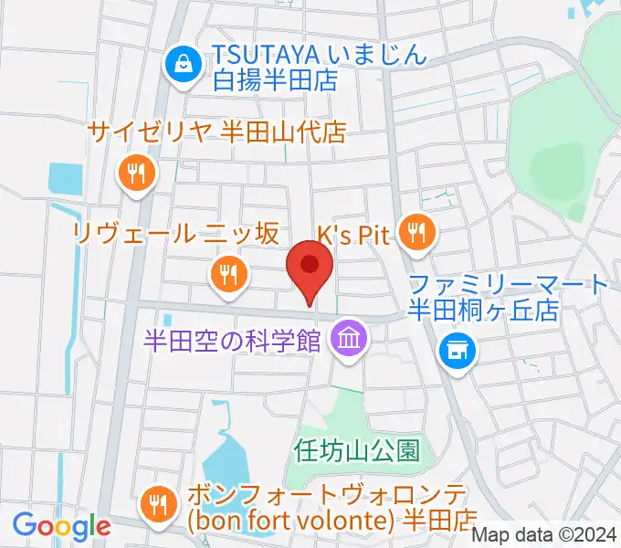 ピアノガーデンマツイシの地図