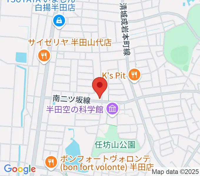 ピアノガーデンマツイシの地図