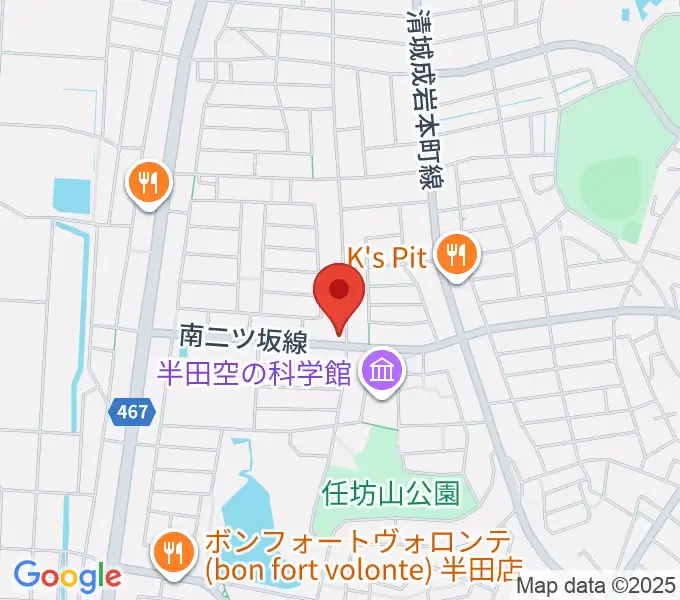 ピアノガーデンマツイシの地図