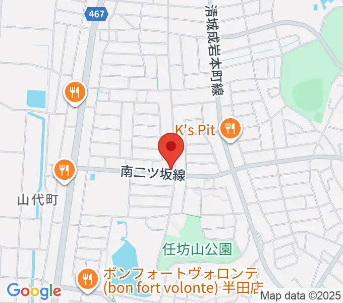 ピアノガーデンマツイシの地図