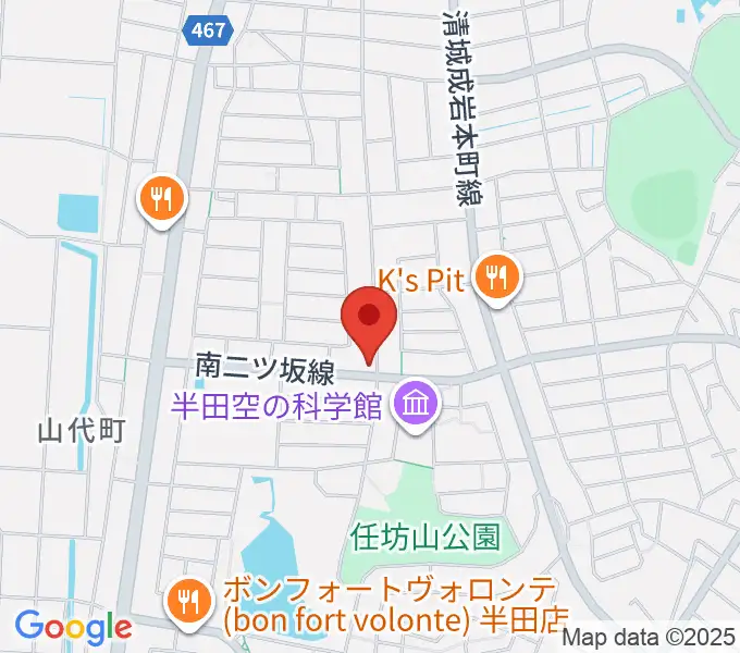 ピアノガーデンマツイシの地図