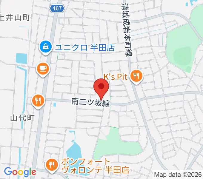 ピアノガーデンマツイシの地図