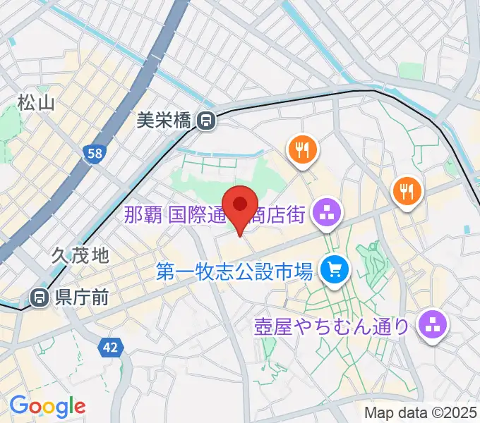 ちんだみ三線店 沖縄本店の地図