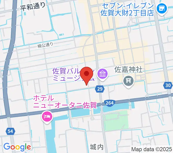 中央楽器 佐賀本店の地図