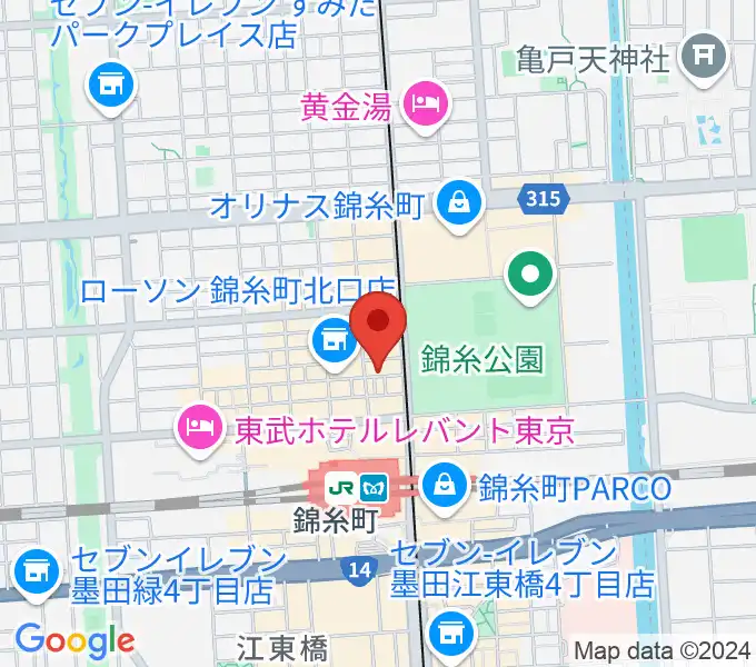 ザ・クラリネットショップの地図