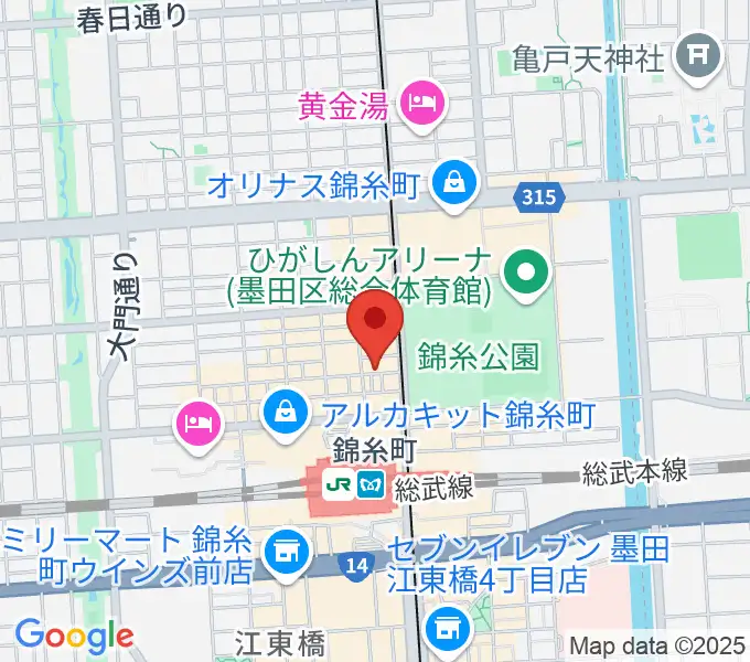 ザ・クラリネットショップの地図